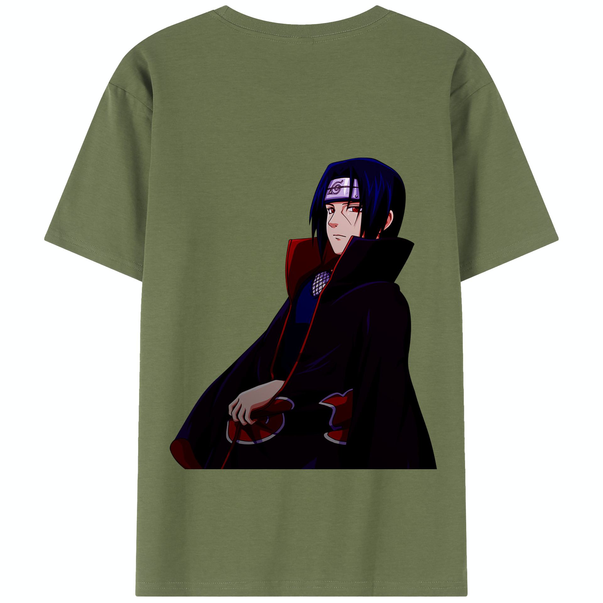 （画像用） NARUTO -ナルト- うちは イタチ Uchiha Itachi 綿100％半袖Tシャツ（背面プリント）